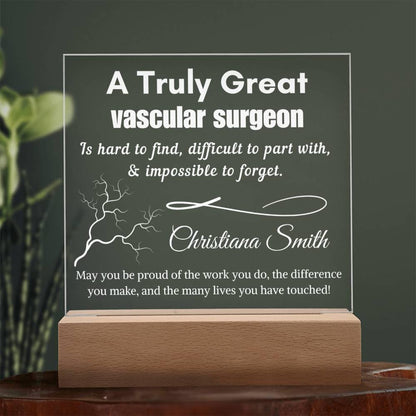 Personalized Vascular Surgeon LED Sign: Doctor Appreciation Gift – view 3