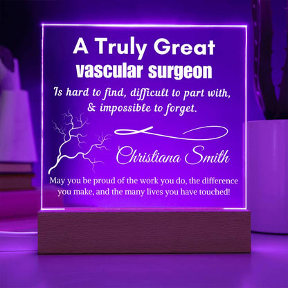 Personalized Vascular Surgeon LED Sign: Doctor Appreciation Gift – view 8