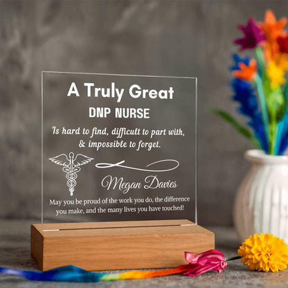 Personalized DNP Nurse LED Acrylic Sign: Graduation/Appreciation Gift – view 10