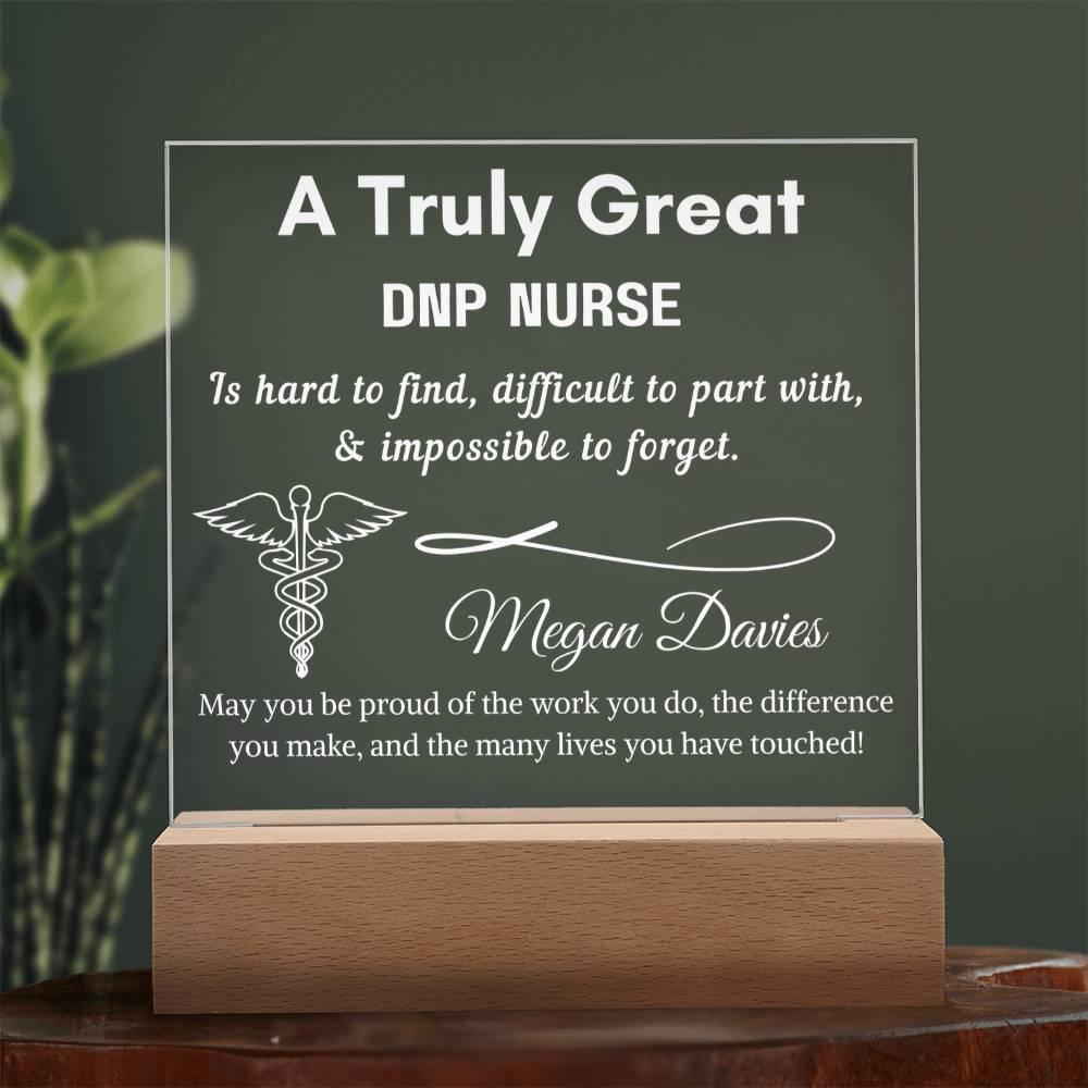 Personalized DNP Nurse LED Acrylic Sign: Graduation/Appreciation Gift – view 9