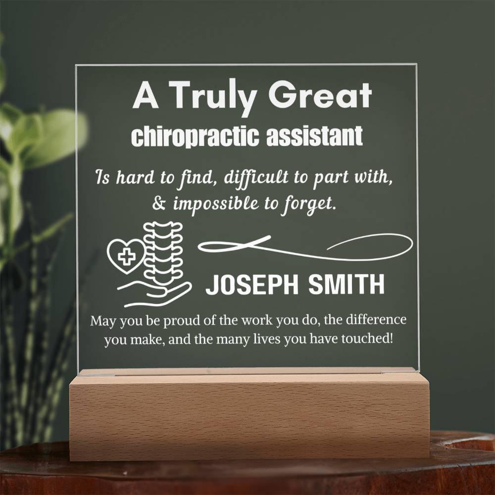 Personalized Chiropractic Assistant Gift Cordless LED Acrylic Sign – view 9