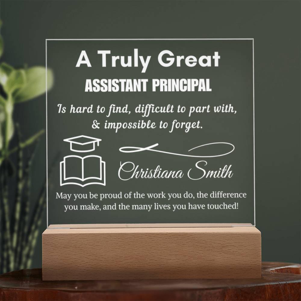 Personalized Assistant Principal Sign – Retirement Appreciation Gift – view 4