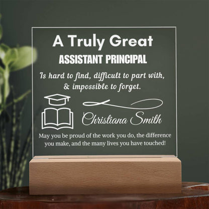 Personalized Assistant Principal Sign – Retirement Appreciation Gift – view 4