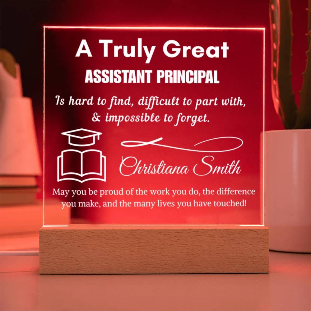 Personalized Assistant Principal Sign – Retirement Appreciation Gift – view 3