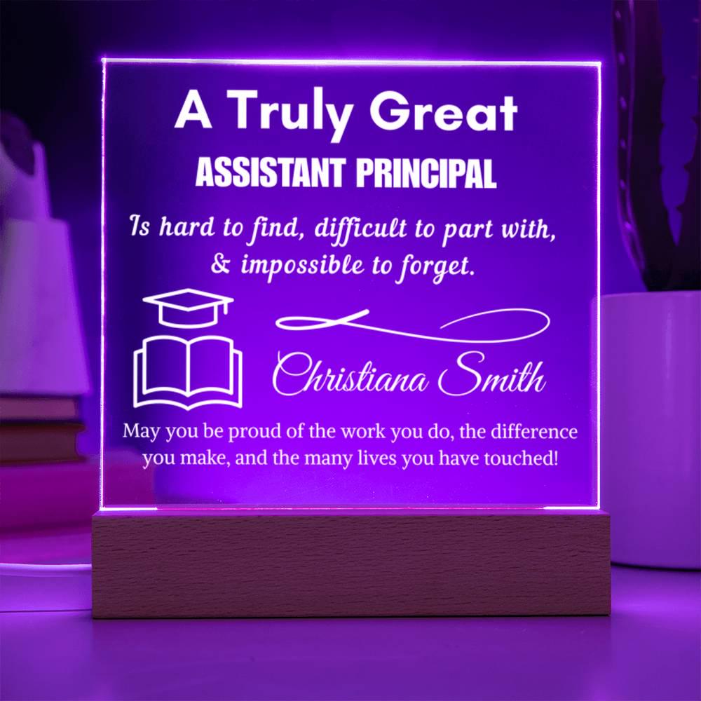 Personalized Assistant Principal Sign – Retirement Appreciation Gift – view 2