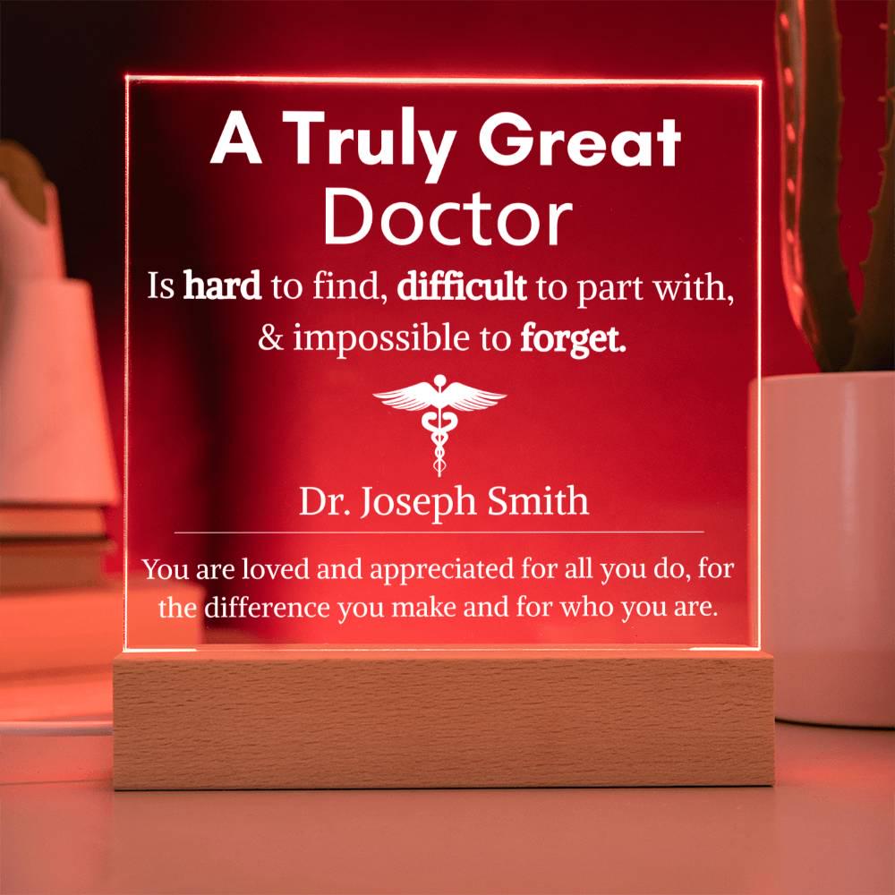 Personalized Doctor Gift Acrylic LED Sign – Doctor Appreciation – view 10