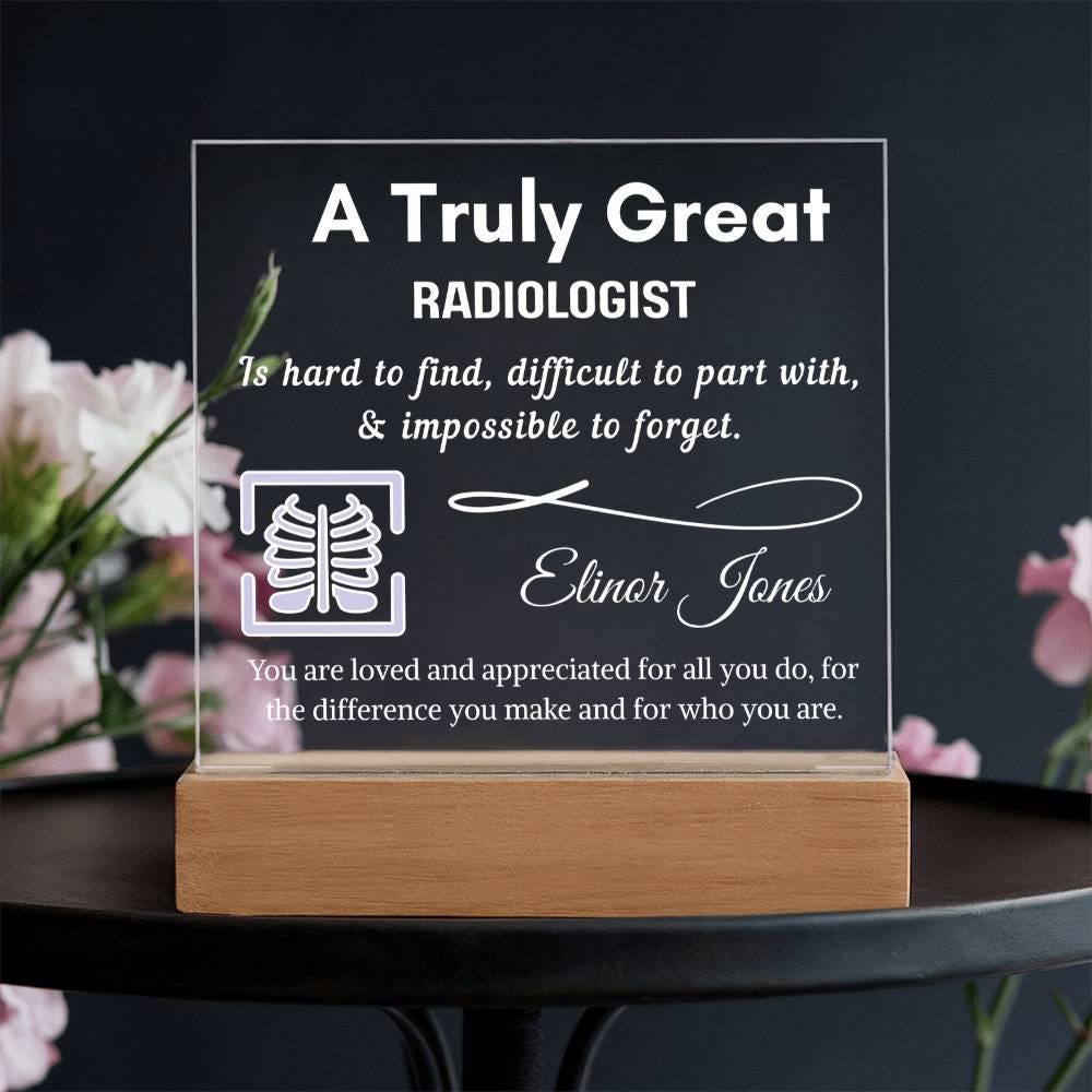 Personalized Radiologist Acrylic LED Sign: Radiology Tech Gift – view 10