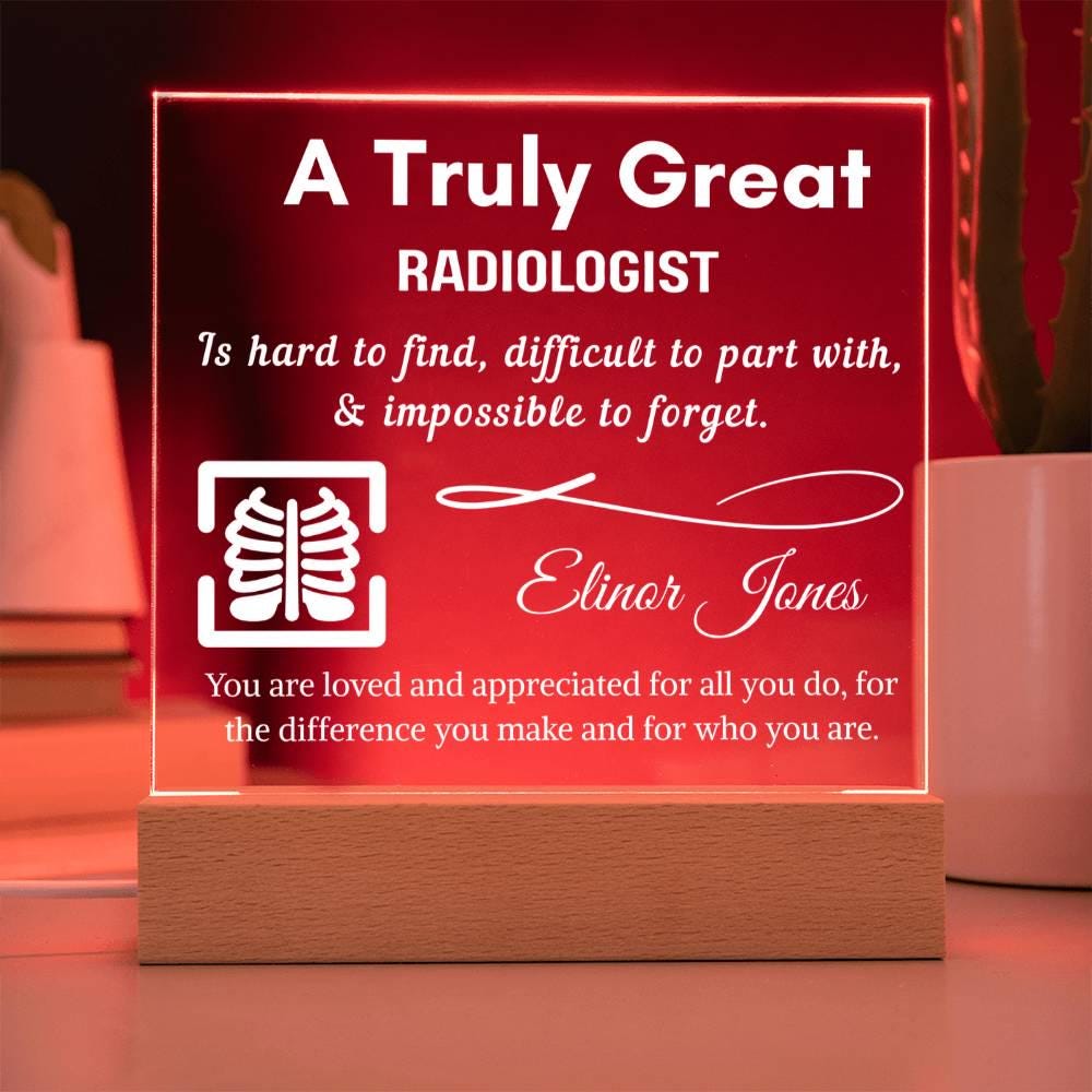 Personalized Radiologist Acrylic LED Sign: Radiology Tech Gift – view 5