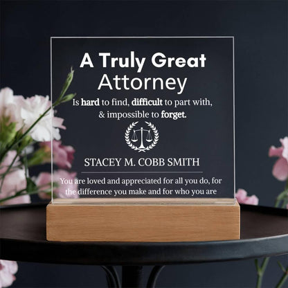 Personalized Attorney Gift Acrylic LED Sign – Law Office Decor – view 9