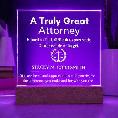Personalized Attorney Gift Acrylic LED Sign – Law Office Decor – view 8