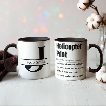 Helicopter Pilot Personalized Mug – Funny Helicopter Pilot Gift Idea – view 6