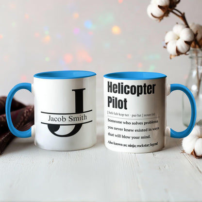 Helicopter Pilot Personalized Mug – Funny Helicopter Pilot Gift Idea – view 9