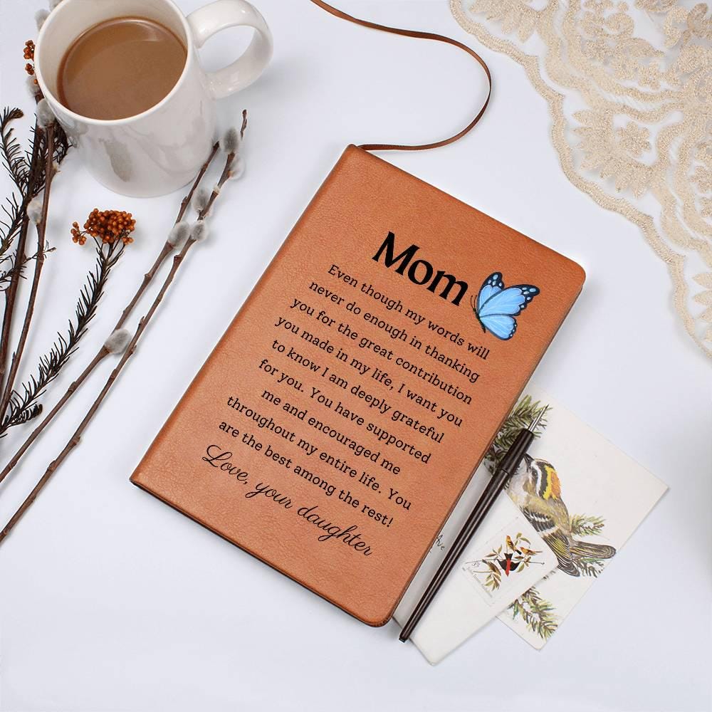 Mom Personalized Vegan Leather Journal – Mother’s Day Gift – view 10