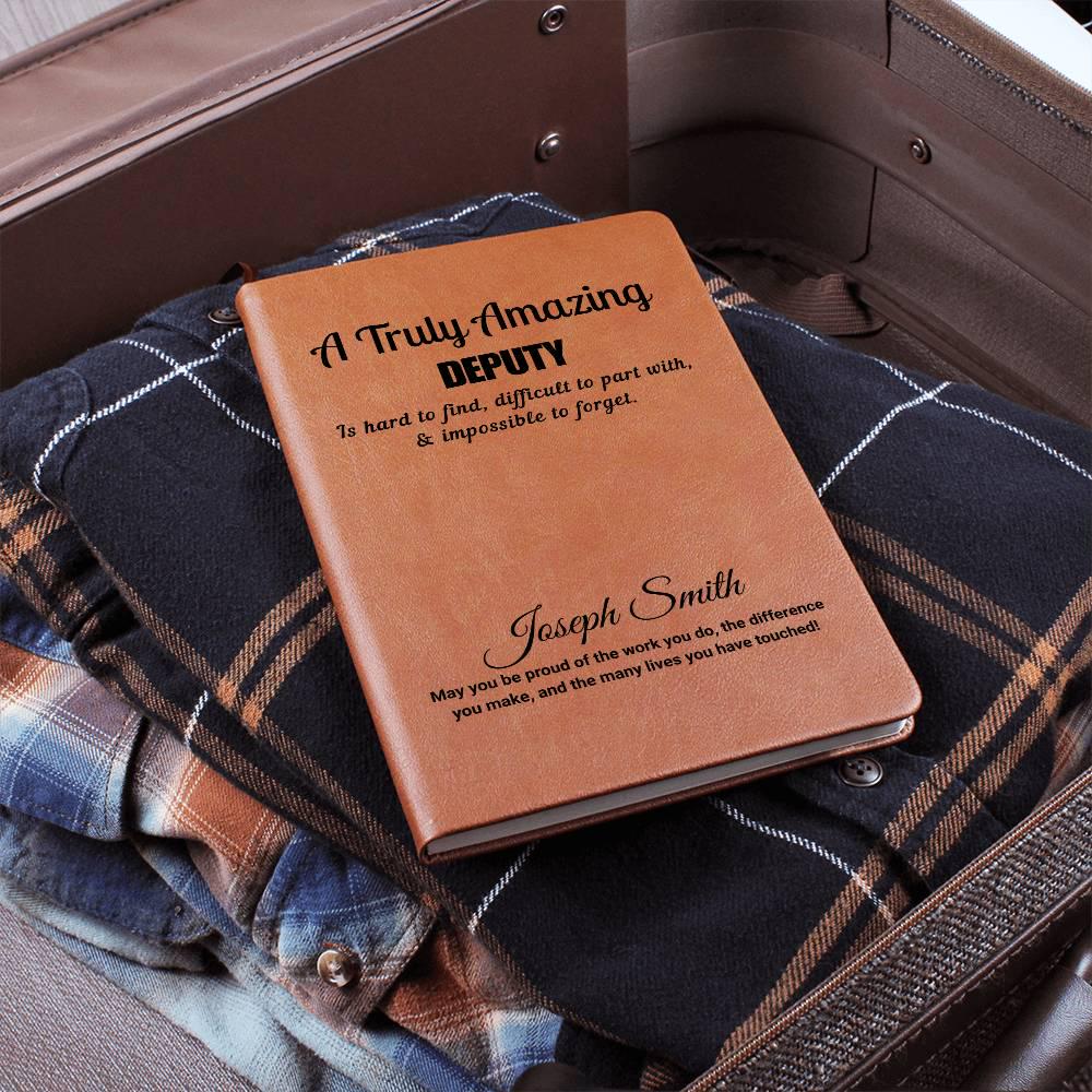 Personalized Deputy Gift Veagn Leather Journal – view 8