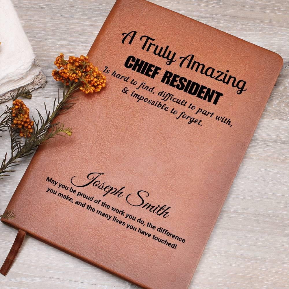 Personalized Chief Resident Vegan Leather Journal – Gift