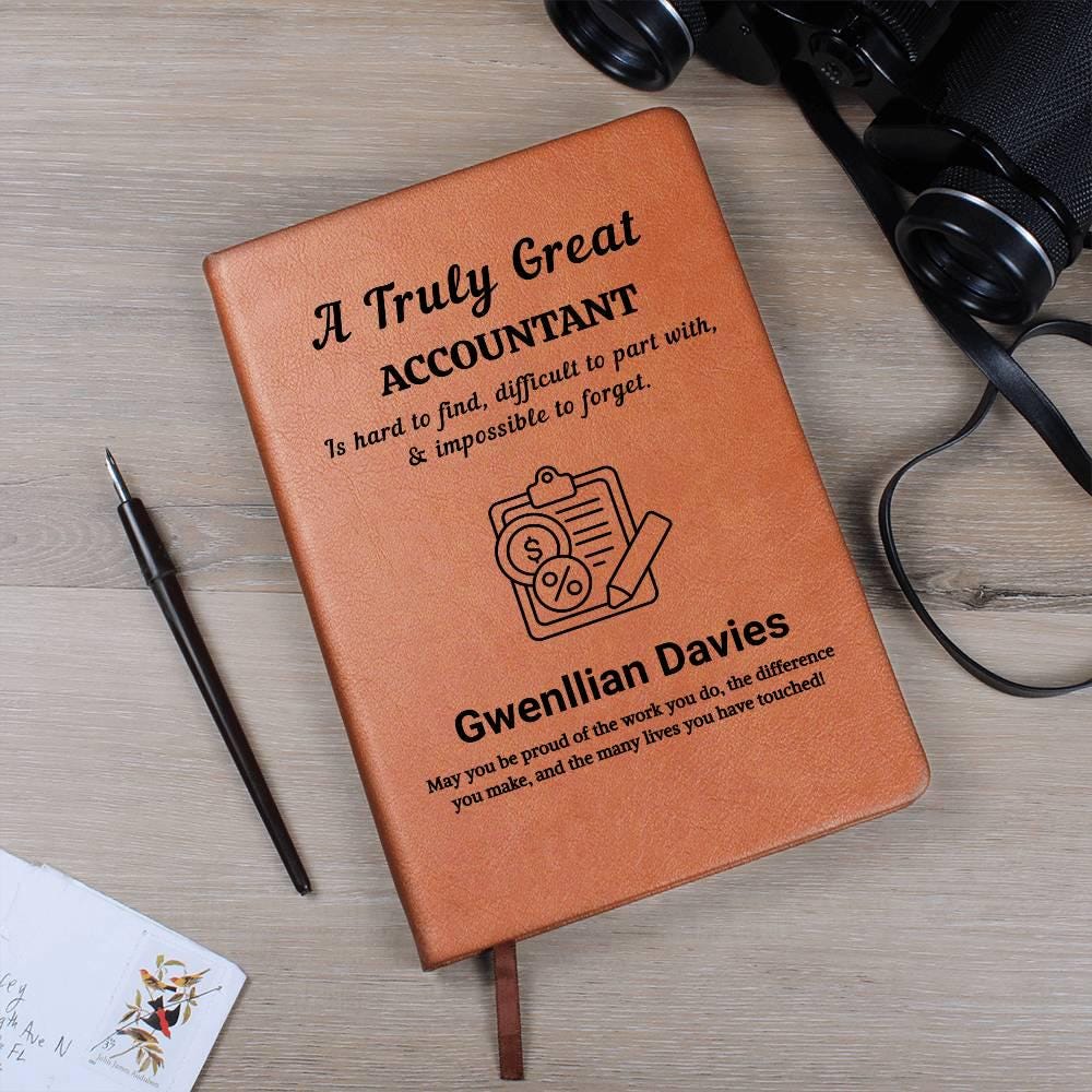 Personalized Accountant Gift Vegan Leather Journal – Gift for CPA – view 9