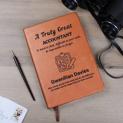 Personalized Accountant Gift Vegan Leather Journal – Gift for CPA – view 9