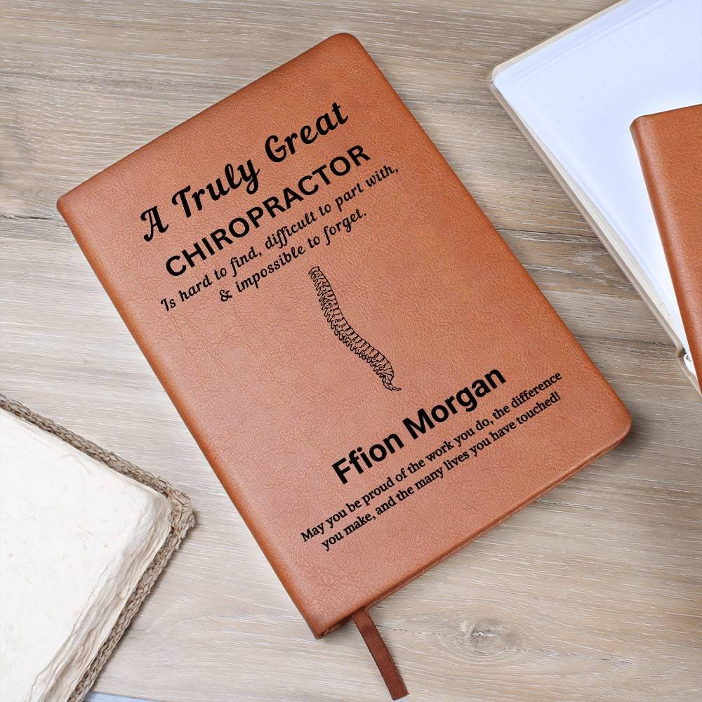 Personalized Chiropractor Gift Vegan Leather Journal – Thank You Gift – view 8