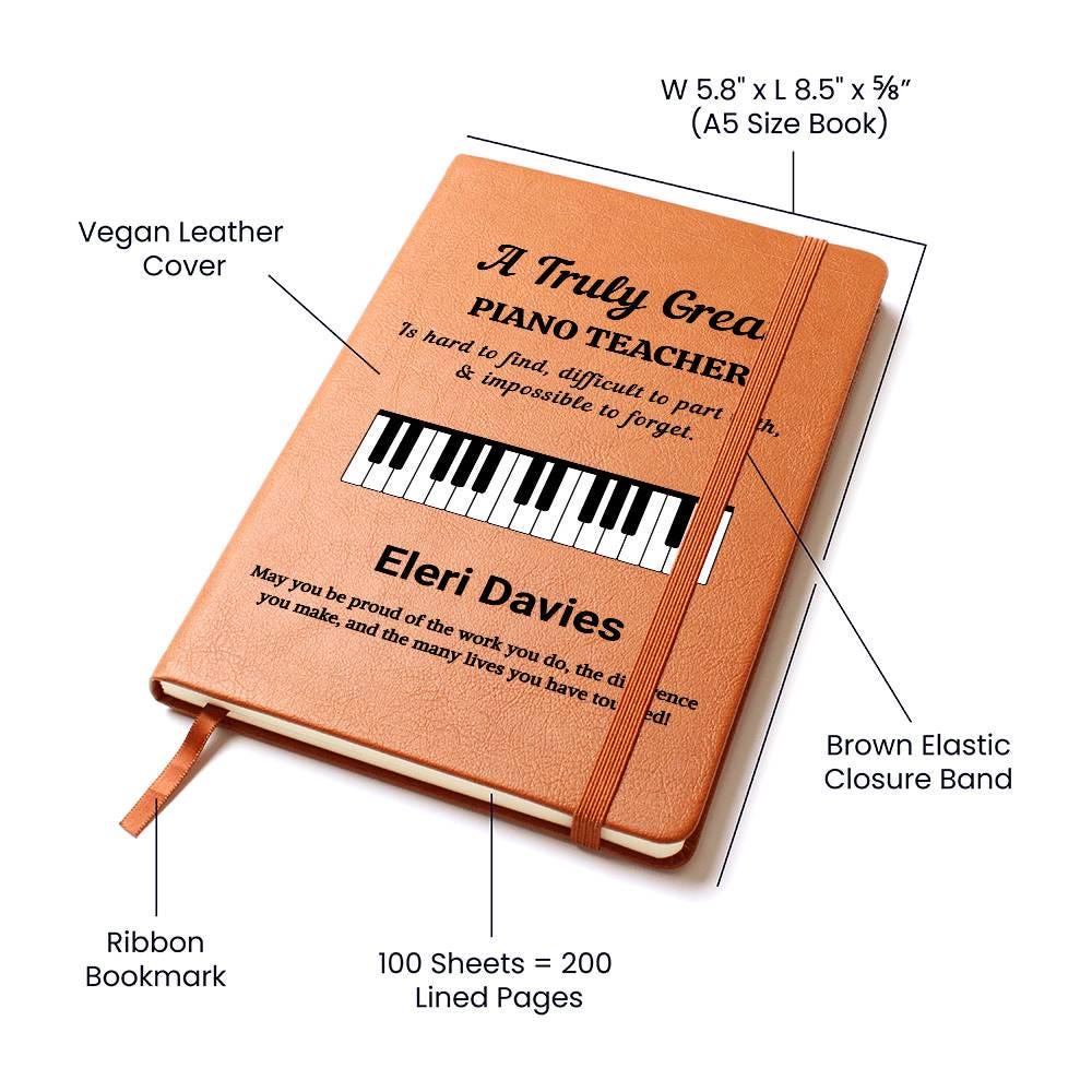 Personalized Piano Teacher Journal – Custom Pianist Gift – view 3