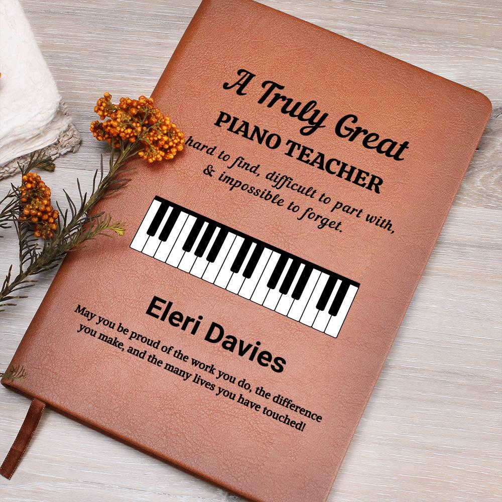 Personalized Piano Teacher Journal – Custom Pianist Gift