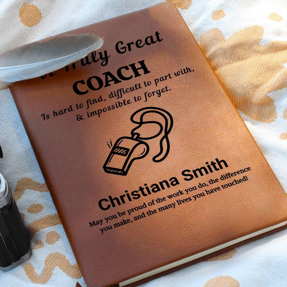 Personalized Coach Journal – Coach Appreciation Gift for Football – view 7