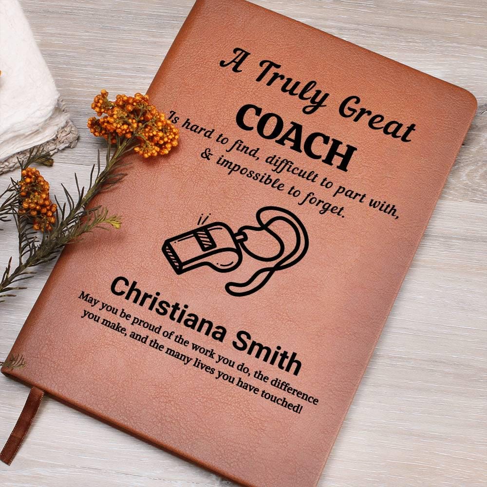 Personalized Coach Journal – Coach Appreciation Gift for Football