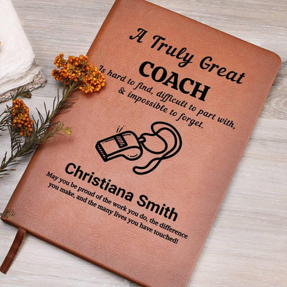 Personalized Coach Journal – Coach Appreciation Gift for Football