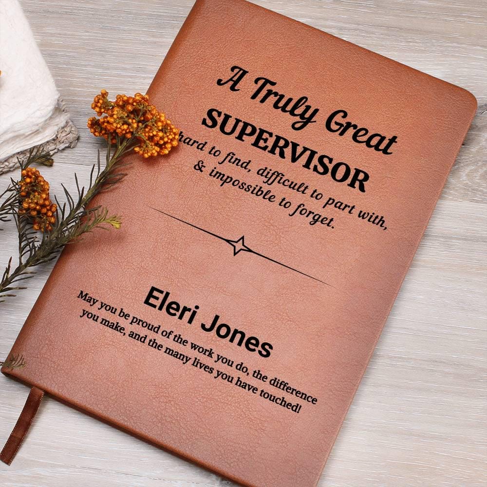 Personalized Supervisor Gift Leather Notebook Gift
