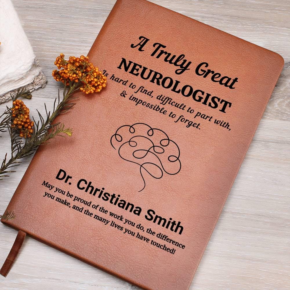 Personalized Neurologist Gift Vegan Leather Journal – Custom Gift