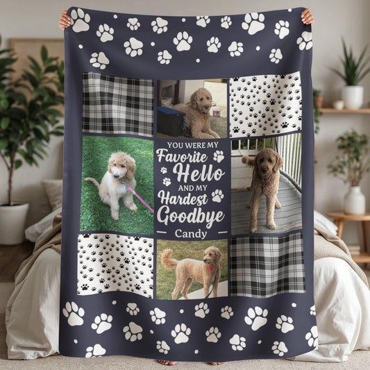 Dog Memorial Personalized Photo Blanket – Dog Remembrance Gift – view 2