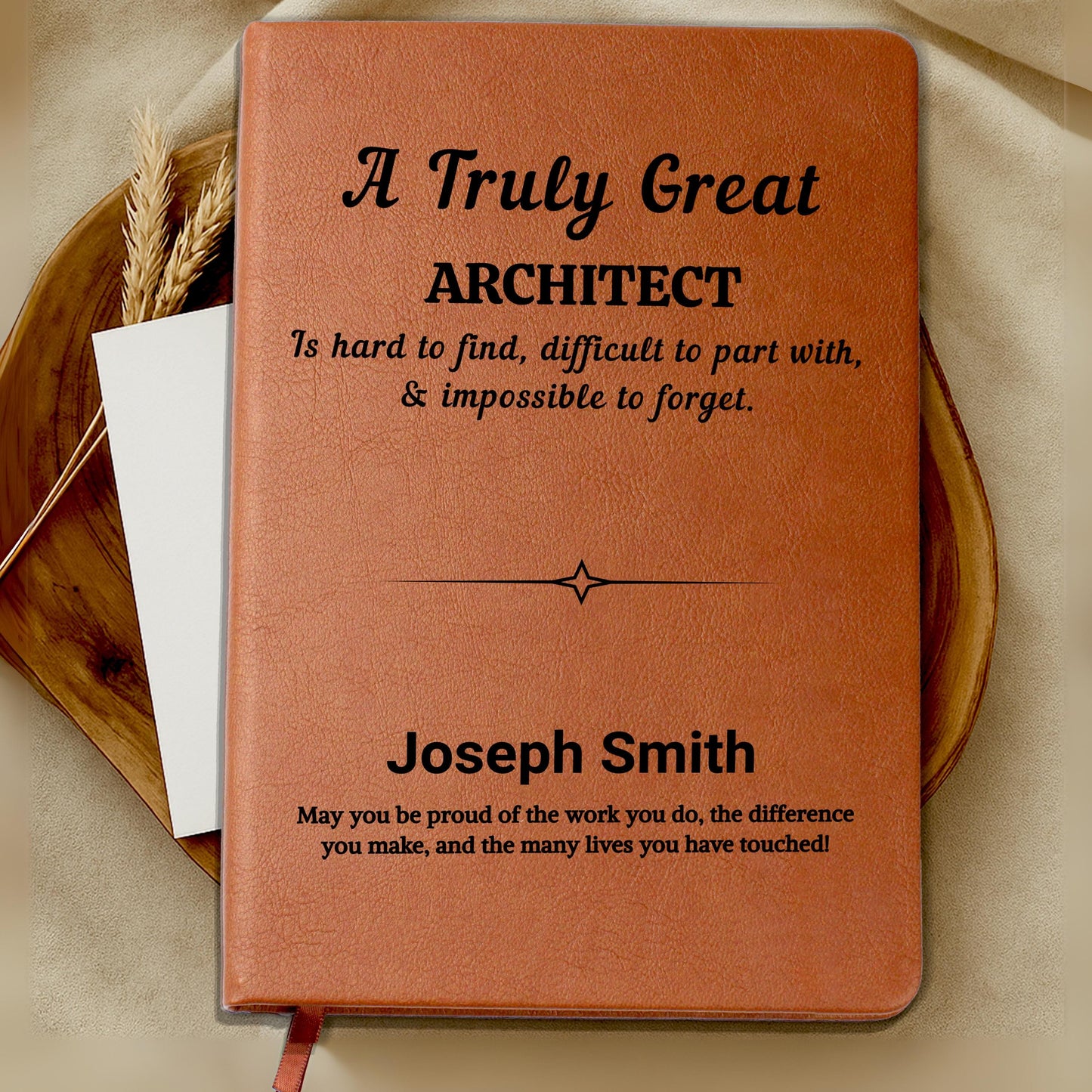 Architect Gift Personalized Vegan Leather Journal – Architect Gifts – view 10