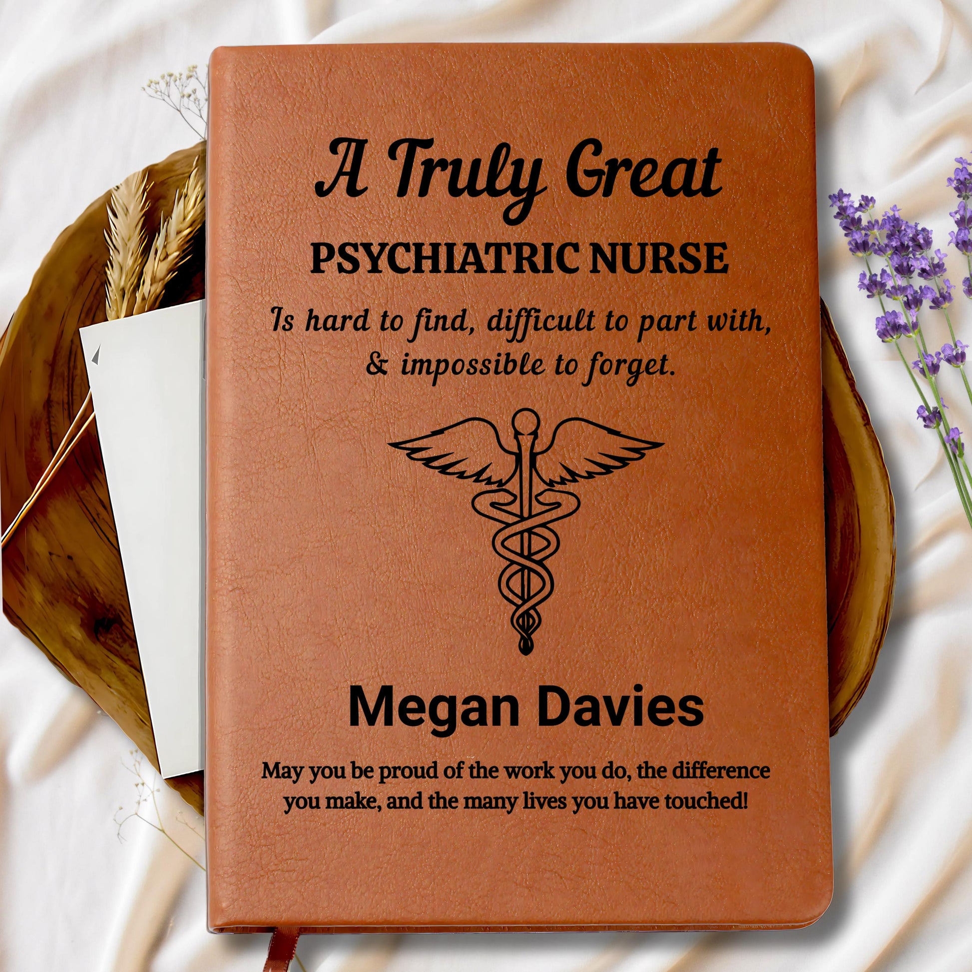 Psychiatric Nurse Personalized Journal – Mental Health Nurse Gift – view 7