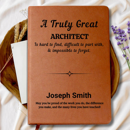 Architect Gift Personalized Vegan Leather Journal – Architect Gifts – view 9