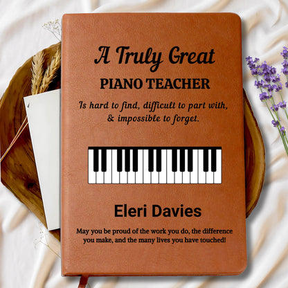 Personalized Piano Teacher Journal – Custom Pianist Gift – view 9
