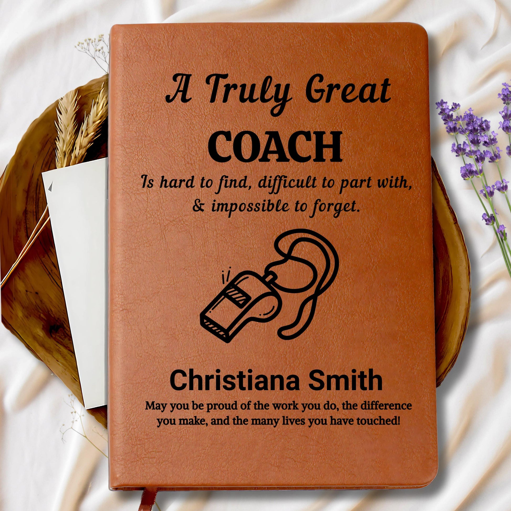 Personalized Coach Journal – Coach Appreciation Gift for Football – view 9