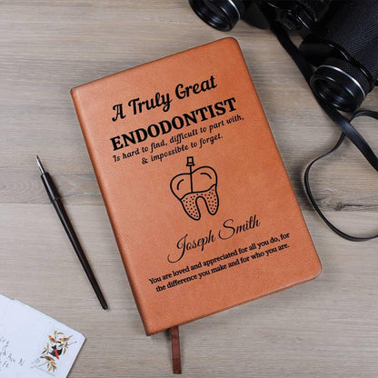 Personalized Endodontist Gift Leather Journal – or Appreciation Gift – view 7