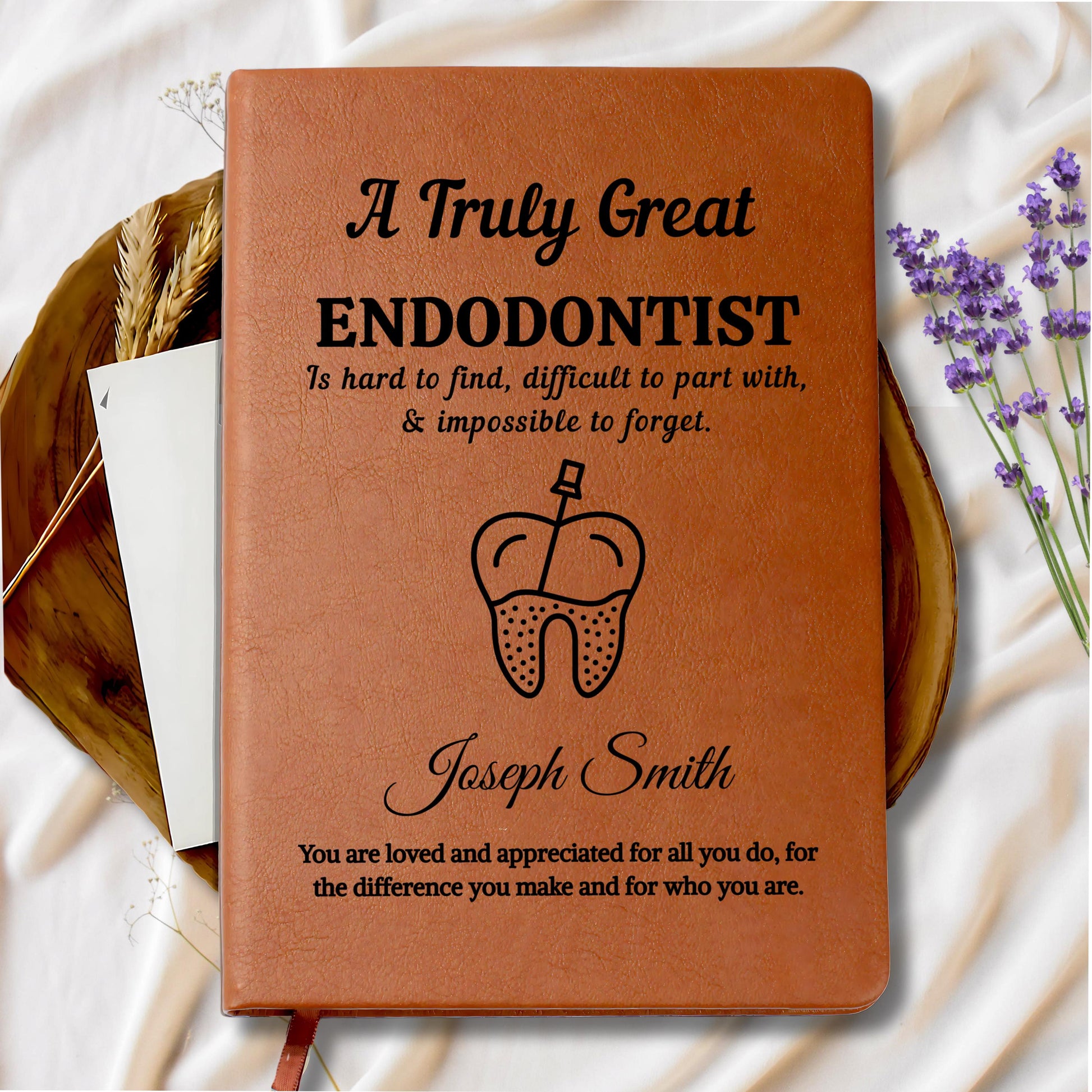 Personalized Endodontist Gift Leather Journal – or Appreciation Gift – view 9