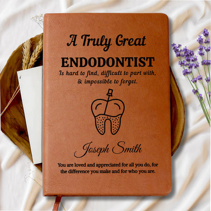 Personalized Endodontist Gift Leather Journal – or Appreciation Gift – view 9