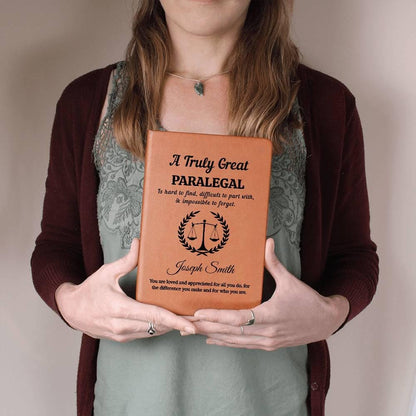 Personalized Paralegal Gift Leather Journal – or Appreciation Gift – view 6