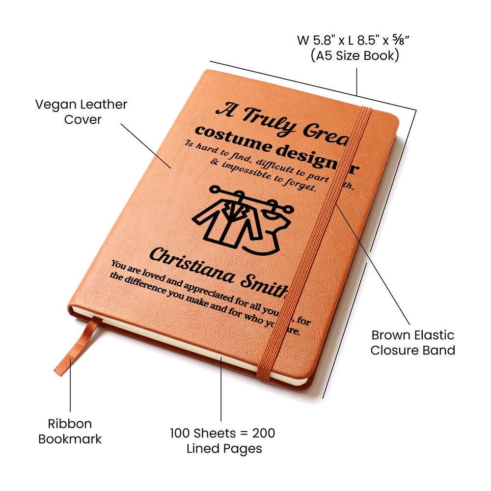 Costume Designer Gift Personalized Journal – Unique Fashion School – view 3