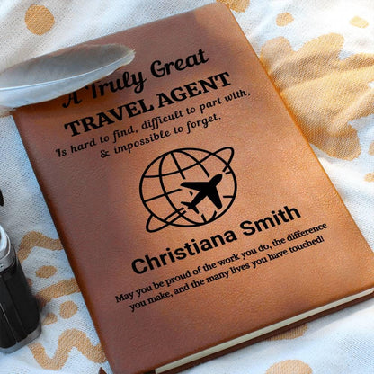 Travel Agent Gift Personalized Journal– Custom Travel Advisor – view 9