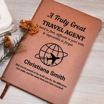 Travel Agent Gift Personalized Journal– Custom Travel Advisor