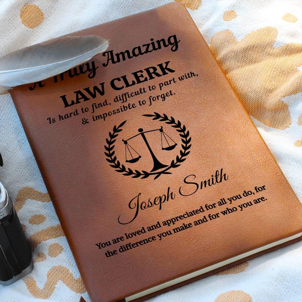 Law Clerk Personalized Journal Gift – or Appreciation Gift – view 8