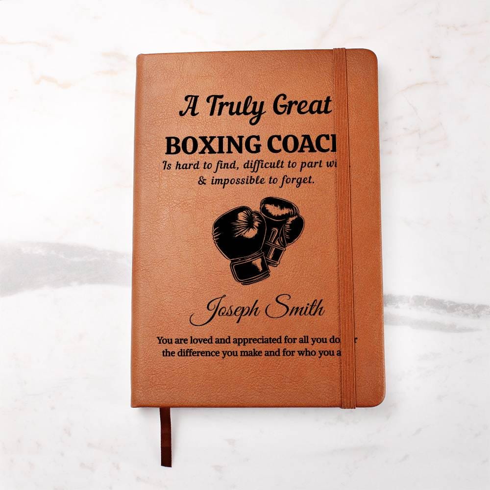 Boxing Coach Personalized Journal Gift – Appreciation – view 7