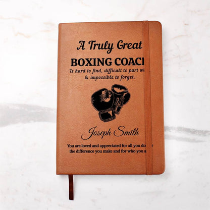 Boxing Coach Personalized Journal Gift – Appreciation – view 7