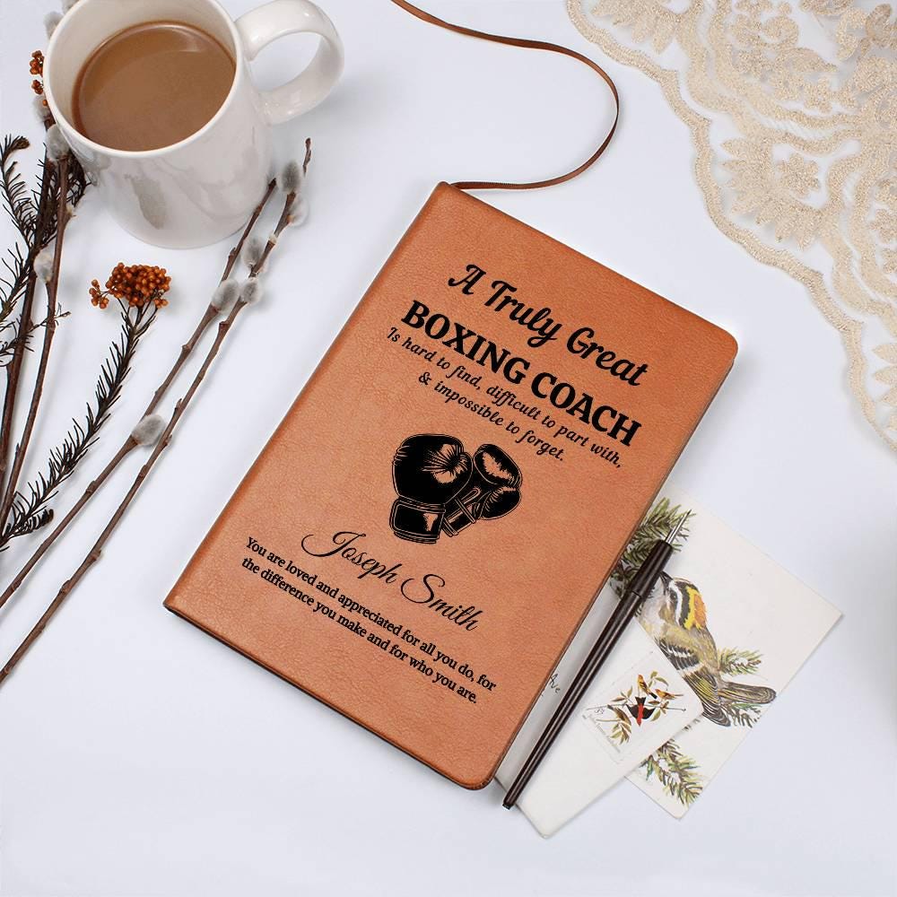 Boxing Coach Personalized Journal Gift – Appreciation – view 2