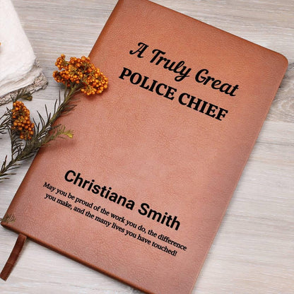 Police Chief Personalized Journal – Custom Gift for Chief of Police