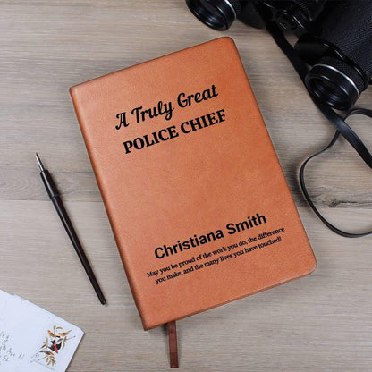 Police Chief Personalized Journal – Custom Gift for Chief of Police – view 7