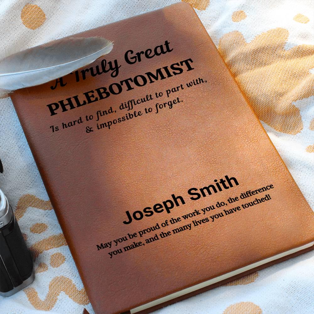Phlebotomist Personalized Leather Journal – Phlebotomy Gift – view 10