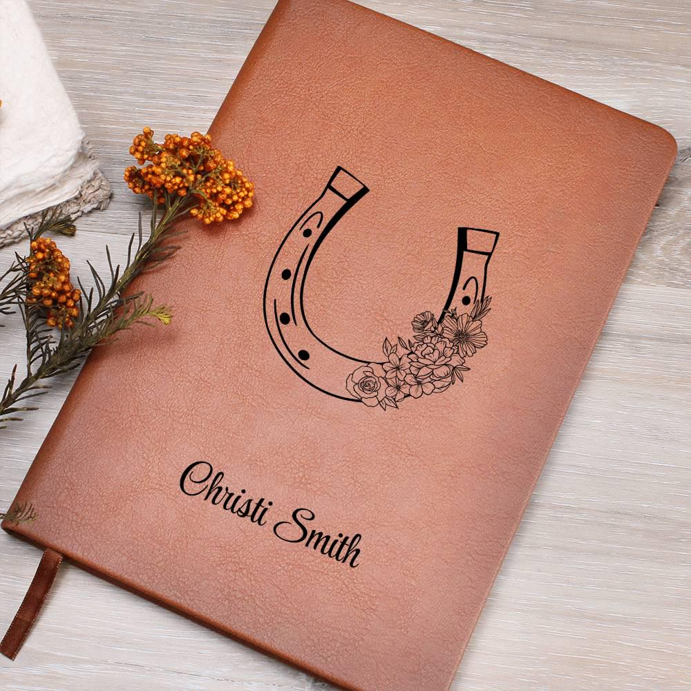 Horse Lover Gift Personalized Leather Journal – Gift for Equestrian – view 6